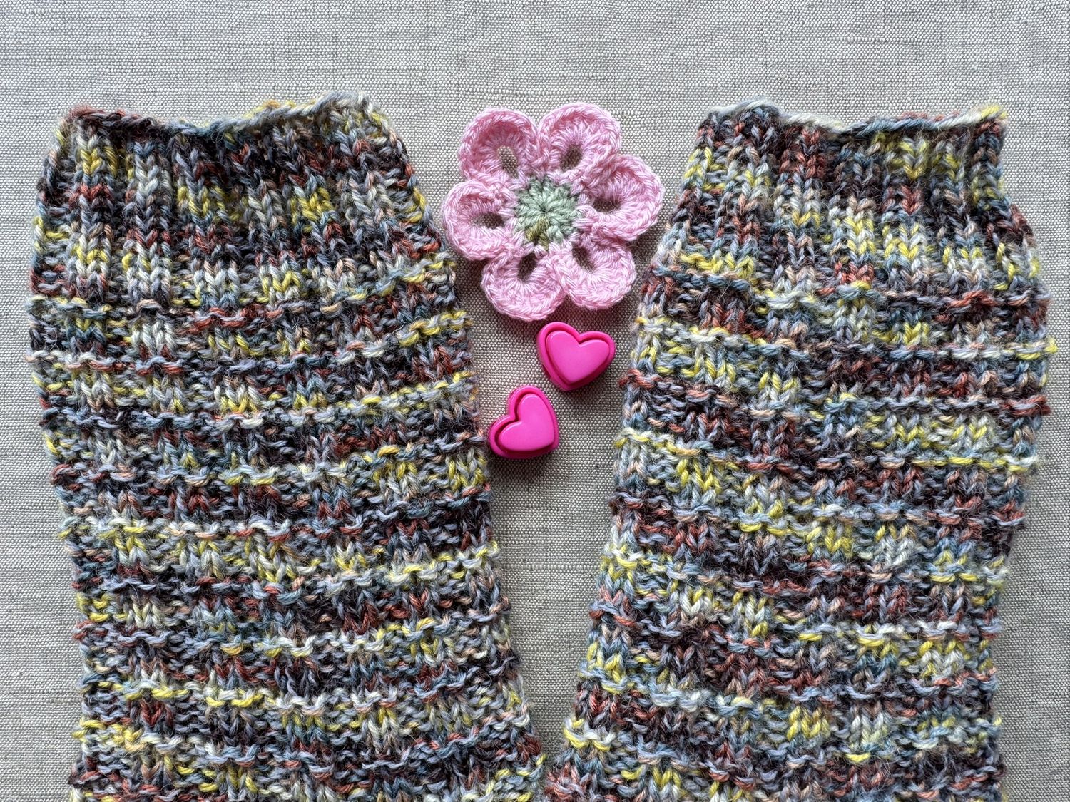 Detailaufnahme des Strickmusters am Schaft
