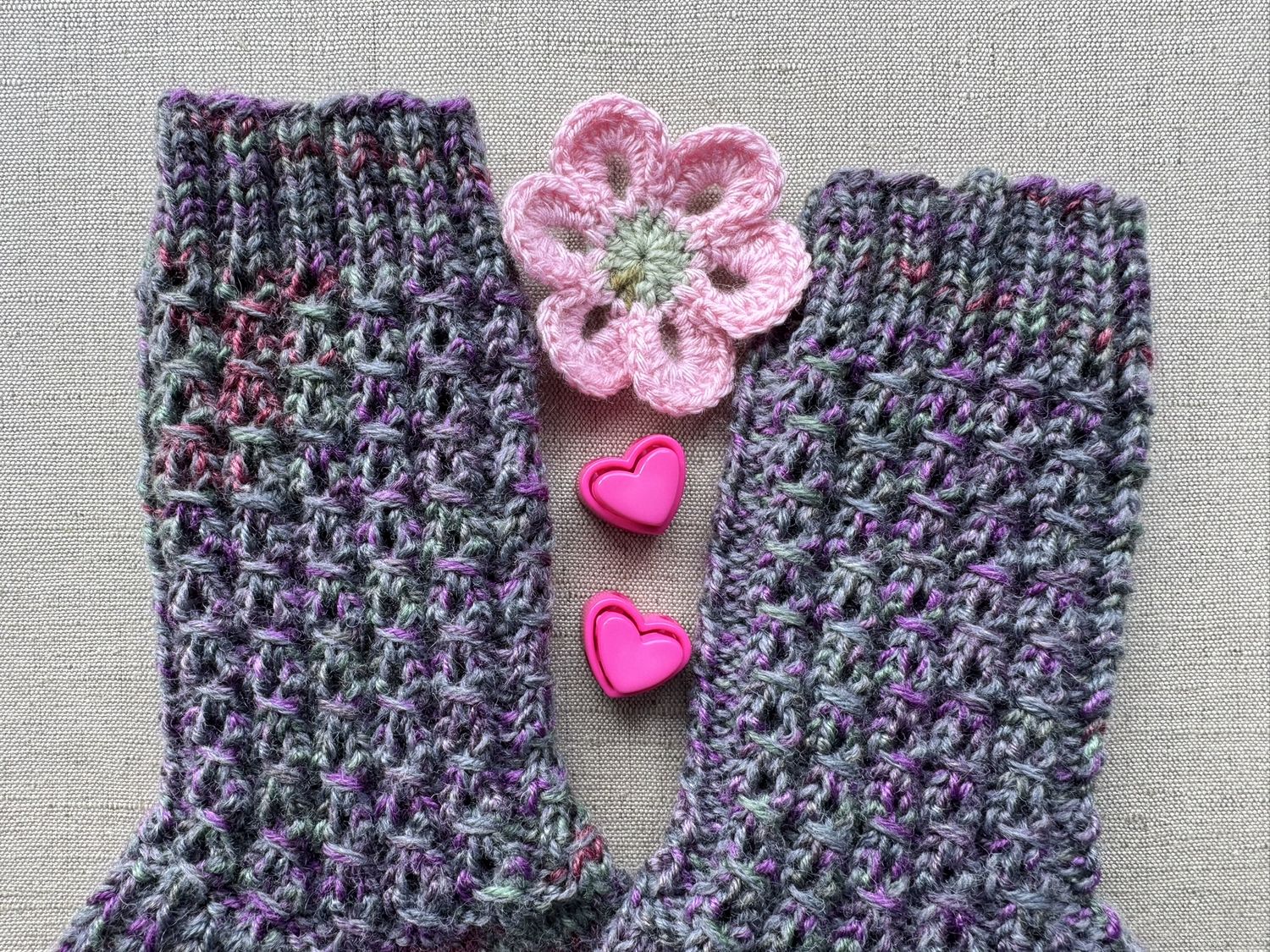 Detailaufnahme des Strickmusters am Schaft